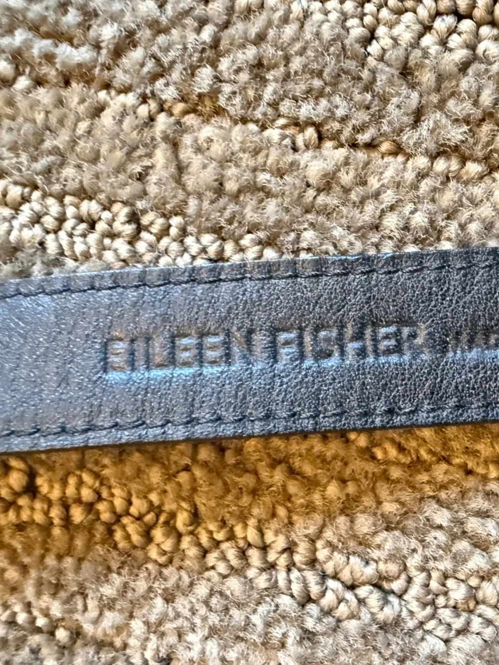 Eileen Fisher Double Wrap Belt Black Leather NWT Size XS